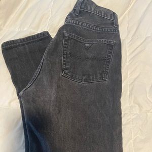 Black vintage guess jeans, size 30, about a size 6 in woman’s